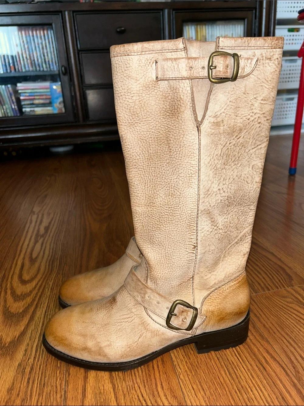 NWOT Ariat Barbury Western Riding Boots Womens 7B Brown Leather Knee High Buckle